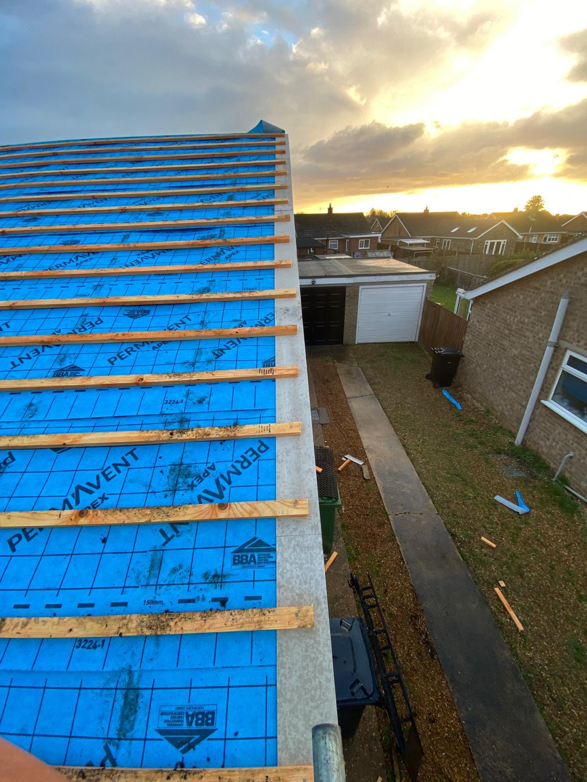 During – Restoring the roof structure