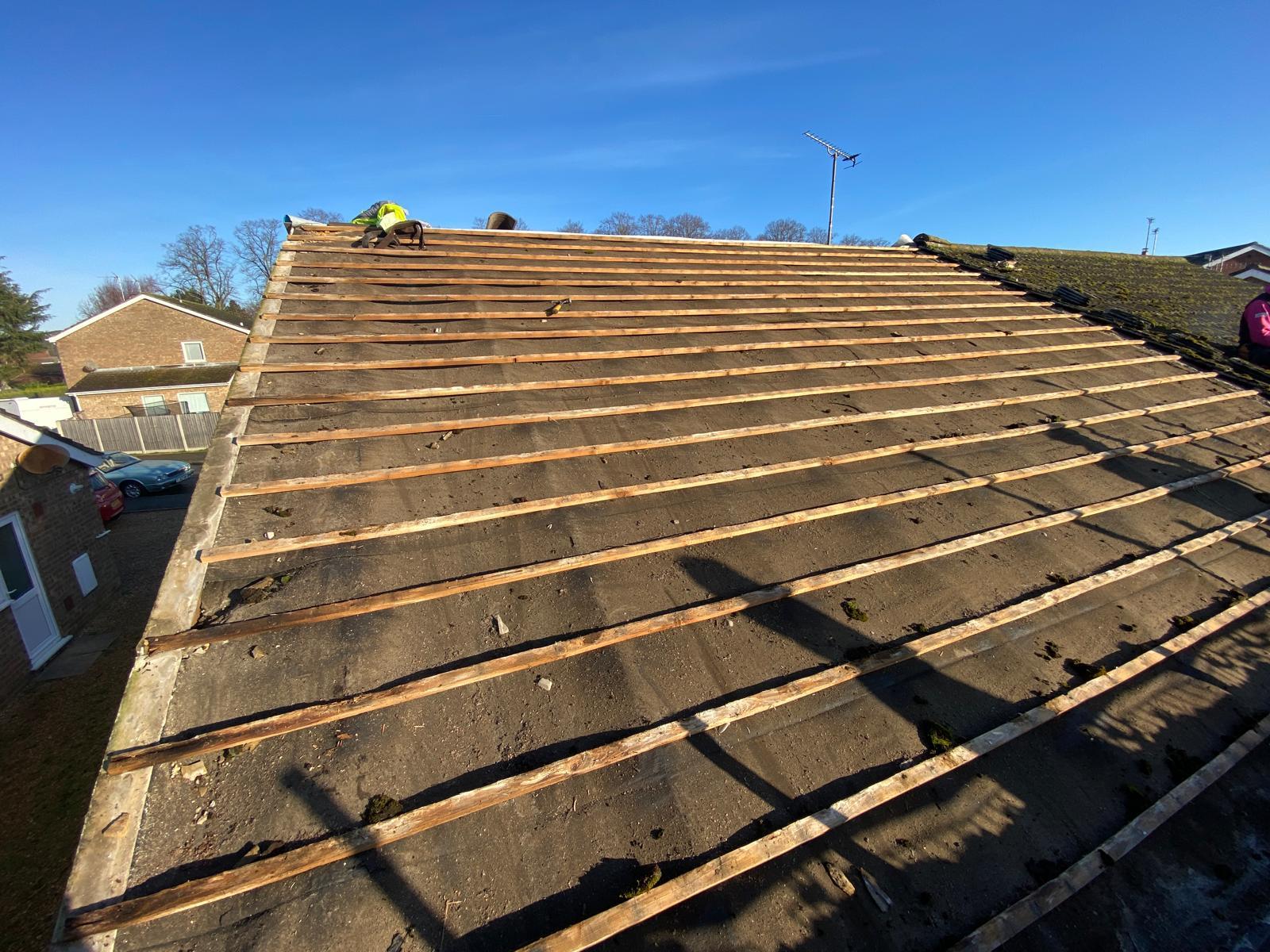 During – Restoring the roof structure